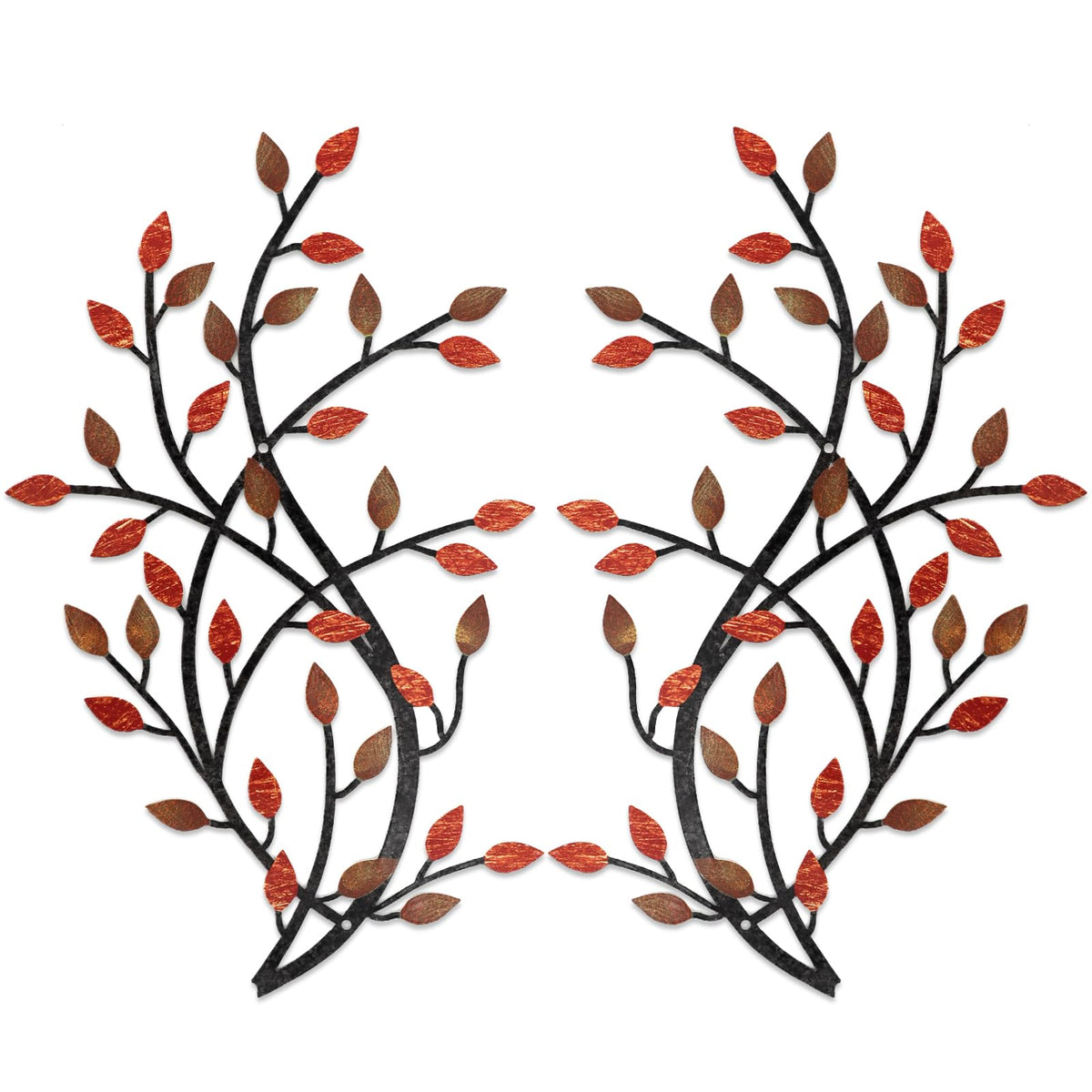 Meltset Metal Tree Leaf Wall Decor Wrought Iron Wall Decor
