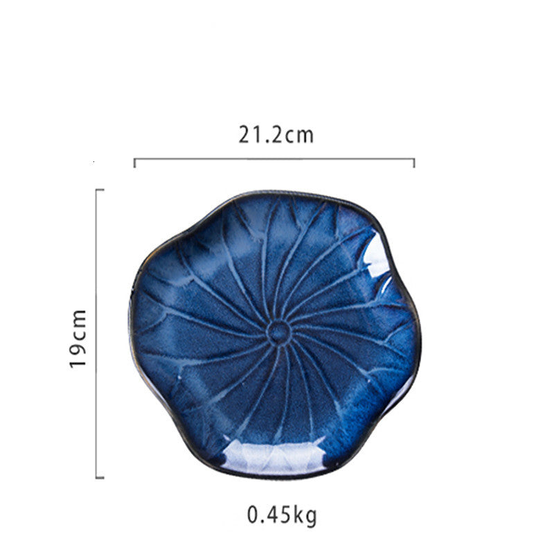 Japanese Ceramic Lotus Dinnerware Set