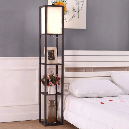 Multifunctional Floor Lamp With Charging Shelf
