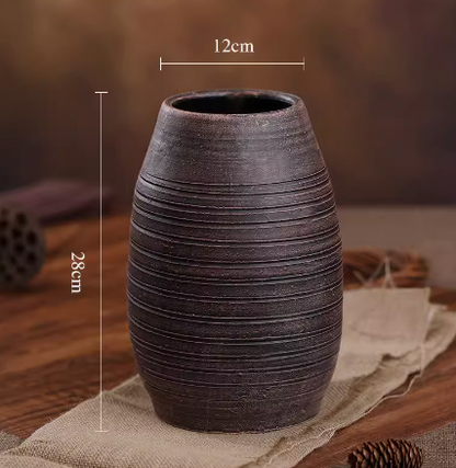 Art Glass Vase with Handcrafted Stone Effect (Large)