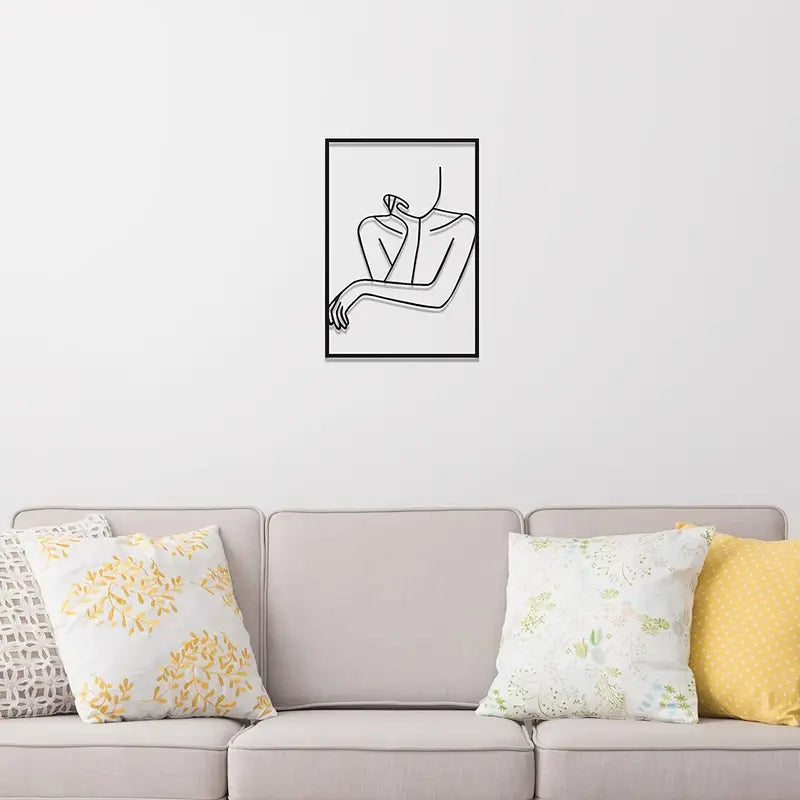 Modern Metal Line Art Wall Decor