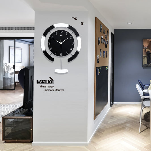 Minimalist Creative Wooden Wall Clock - Quartz Decor