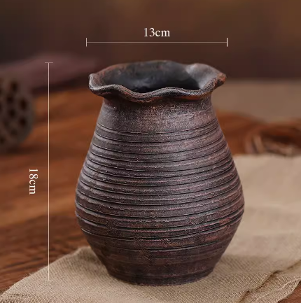Art Glass Vase with Handcrafted Stone Effect (Large)