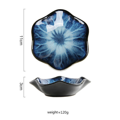 Japanese Ceramic Lotus Dinnerware Set