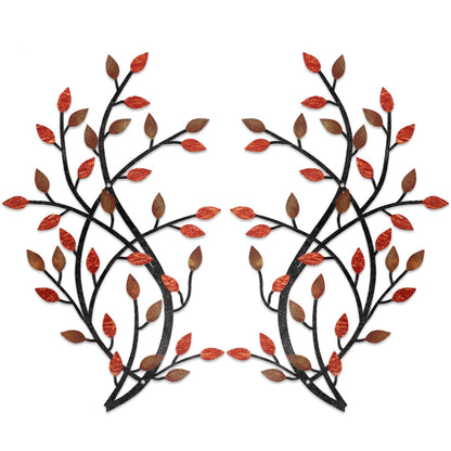 Meltset Metal Tree Leaf Wall Decor Wrought Iron Wall Decor