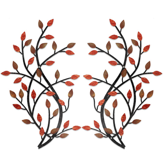 Meltset Metal Tree Leaf Wall Decor Wrought Iron Wall Decor
