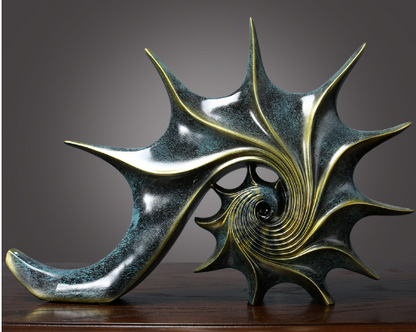 Abstract European Style Seashell Decor Sculpture
