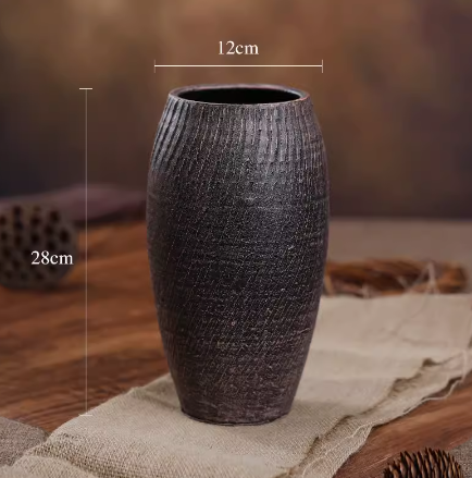 Art Glass Vase with Handcrafted Stone Effect (Large)