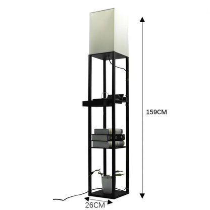 Multifunctional Floor Lamp With Charging Shelf