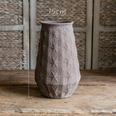 Art Glass Vase with Handcrafted Stone Effect (Large)