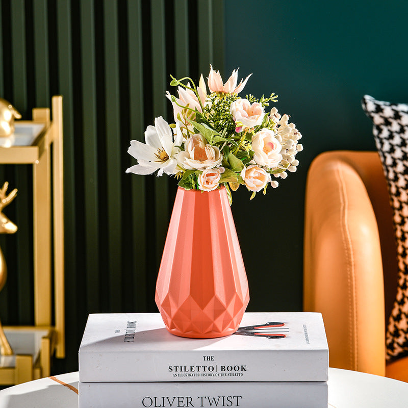 Nordic Style Plastic Vase for Flowers - Small Size