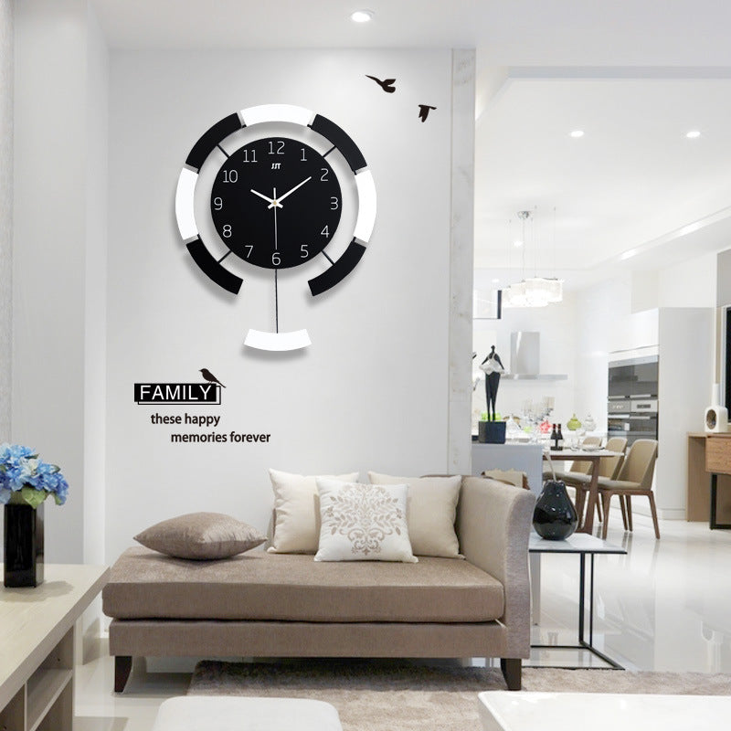 Minimalist Creative Wooden Wall Clock - Quartz Decor