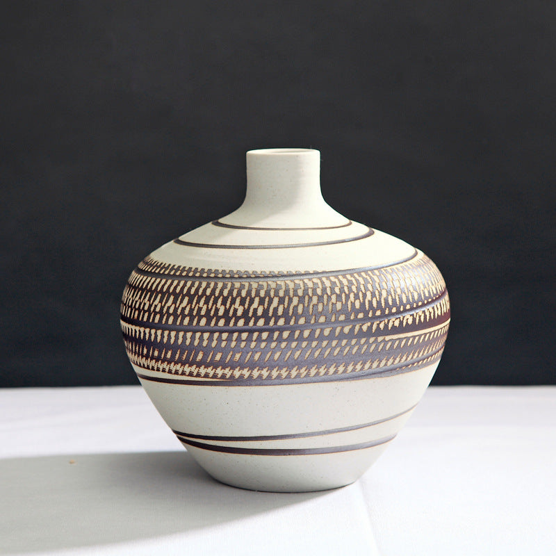 Minimalist Vintage Jingdezhen Ceramic Vase Set (3 pcs)