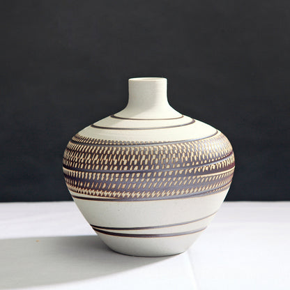 Minimalist Vintage Jingdezhen Ceramic Vase Set (3 pcs)