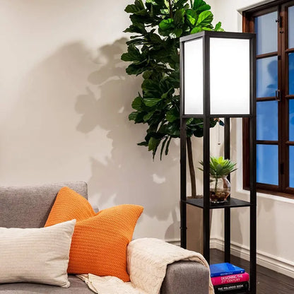 Multifunctional Floor Lamp With Charging Shelf