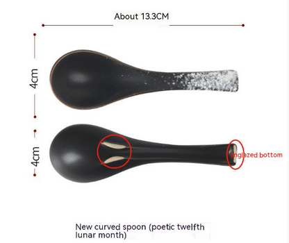 Japanese Ceramic Noodle Spoons