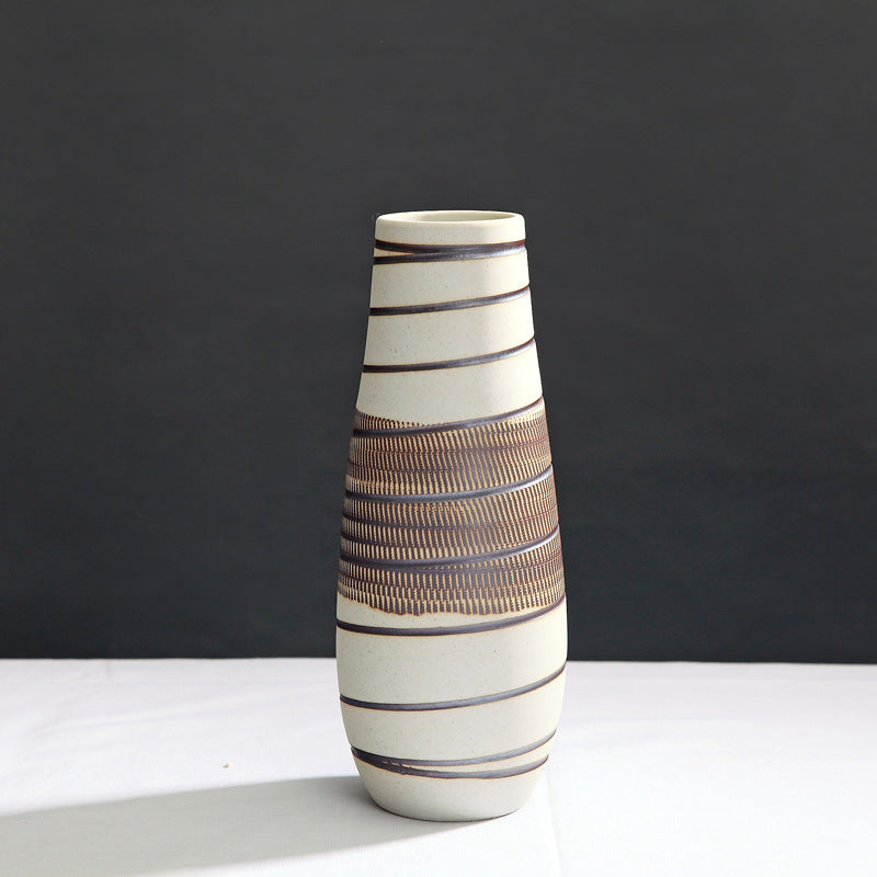 Minimalist Vintage Jingdezhen Ceramic Vase Set (3 pcs)