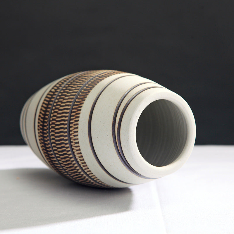 Minimalist Vintage Jingdezhen Ceramic Vase Set (3 pcs)
