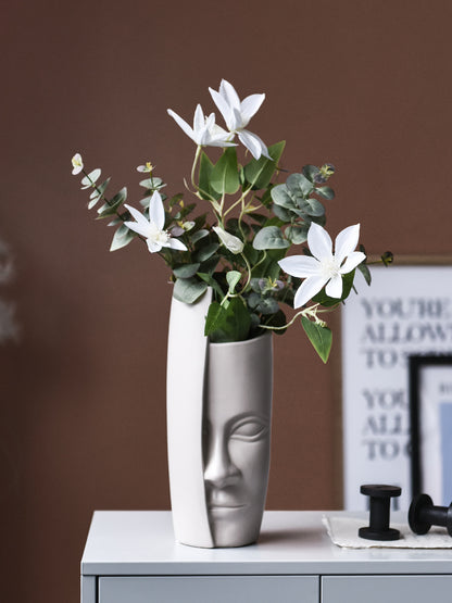 Nordic Creative Abstract Ceramic Face Art Vase