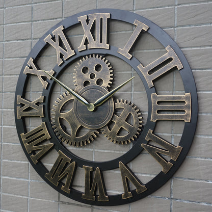 Industrial Gear Wall Clock - Creative Design