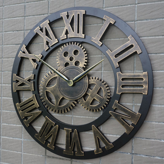 Industrial Gear Wall Clock - Creative Design