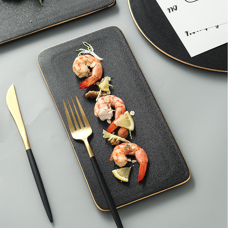 Nordic Rectangular and Round Serving Tray Set
