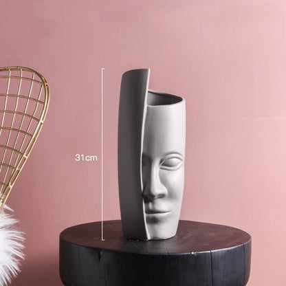 Nordic Creative Abstract Ceramic Face Art Vase