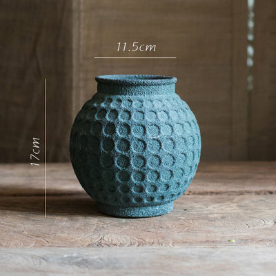 Art Glass Vase with Handcrafted Stone Effect (Large)