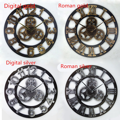 Industrial Gear Wall Clock - Creative Design