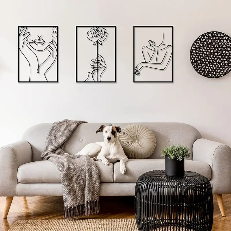 Modern Metal Line Art Wall Decor