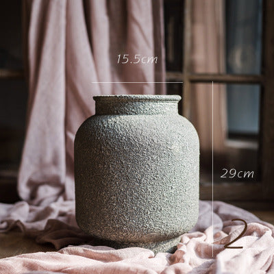 Art Glass Vase with Handcrafted Stone Effect (Large)