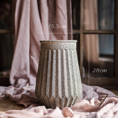 Art Glass Vase with Handcrafted Stone Effect (Large)