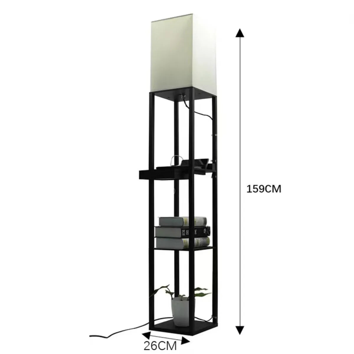 Multifunctional Floor Lamp With Charging Shelf