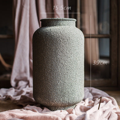 Art Glass Vase with Handcrafted Stone Effect (Large)