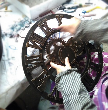 Industrial Gear Wall Clock - Creative Design