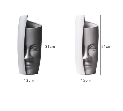 Nordic Creative Abstract Ceramic Face Art Vase