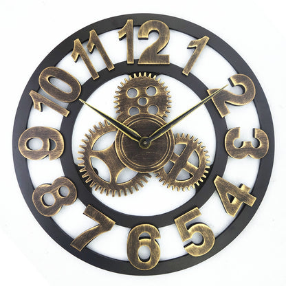 Industrial Gear Wall Clock - Creative Design
