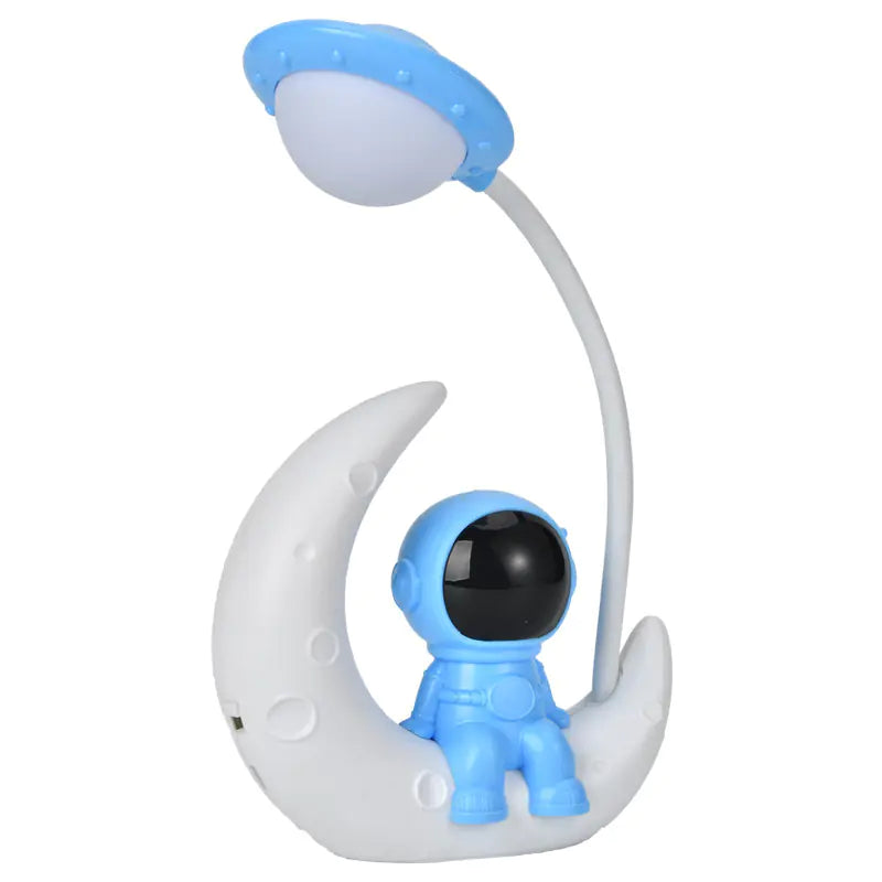 Astronaut sitting on moon (Blue)
