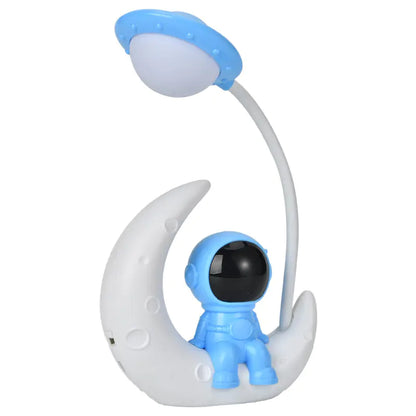 Astronaut sitting on moon (Blue)