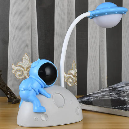 Astronaut hugging moon (Blue)